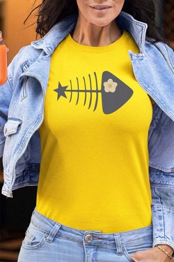 fishbone star - Tshirt Femme - FC-FUSHIA