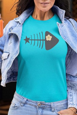 fishbone star - Tshirt Femme - FC-FUSHIA