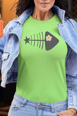 fishbone star - Tshirt Femme - FC-FUSHIA