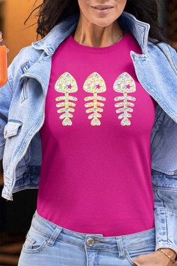floral fishbone - Tshirt Femme - FC-TURQUOISE