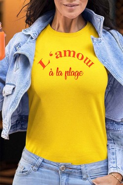 l amow plage - Tshirt Femme - FC-VERT D EAU