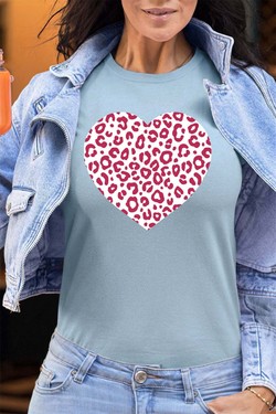 leopard heart - Tshirt Femme - FC-VERT CLAIR