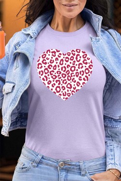 leopard heart - Tshirt Femme - FC-VERT CLAIR