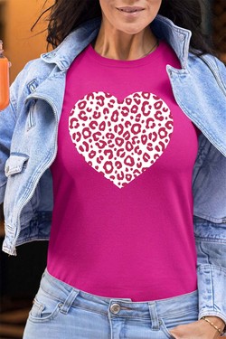 leopard heart - Tshirt Femme - FC-VERT CLAIR