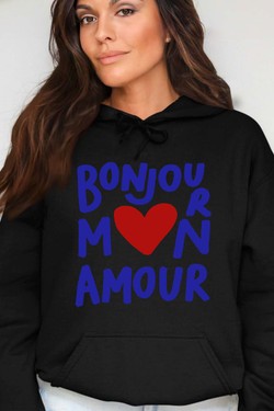 BJN mon amour - Sweat Capuche Femme-NOIR