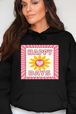 happy days flower - Sweat Capuche Femme-BLEU ROI