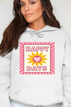happy days flower - Sweat Capuche Femme-BLEU ROI