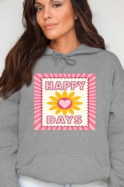 happy days flower - Sweat Capuche Femme-BLEU ROI