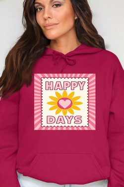 happy days flower - Sweat Capuche Femme-BLEU ROI
