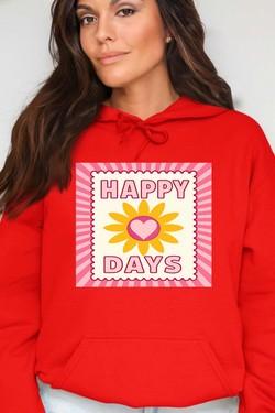happy days flower - Sweat Capuche Femme-BLEU ROI