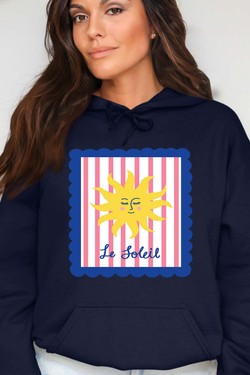 le soleil frame - Sweat Capuche Femme-BLANC