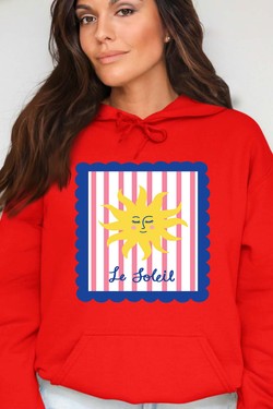 le soleil frame - Sweat Capuche Femme-BLANC