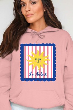 le soleil frame - Sweat Capuche Femme-BLANC