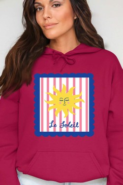 le soleil frame - Sweat Capuche Femme-BLANC