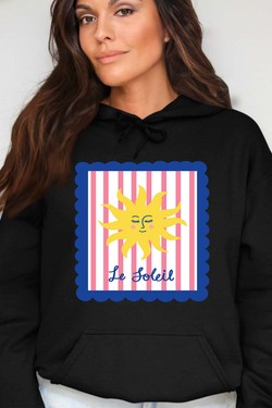 le soleil frame - Sweat Capuche Femme-BLANC