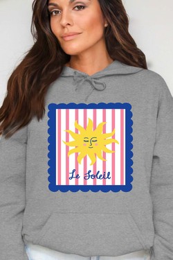 le soleil frame - Sweat Capuche Femme-BLANC