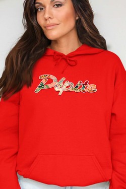 PEPITE FLORAL - Sweat Capuche Femme-BLEU ROI