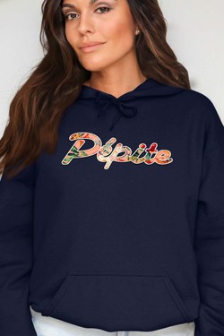 PEPITE FLORAL - Sweat Capuche Femme-BLEU ROI