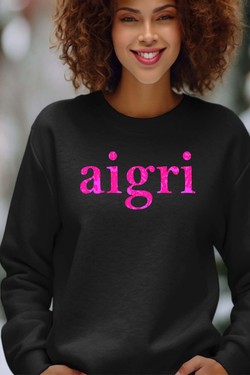 aigri kam - Sweat Col Rond Femme-ROSE