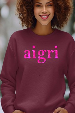 aigri kam - Sweat Col Rond Femme-ROSE