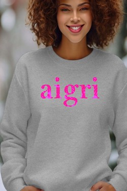 aigri kam - Sweat Col Rond Femme-ROSE