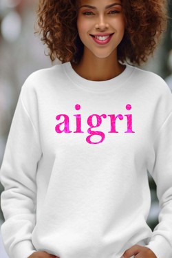 aigri kam - Sweat Col Rond Femme-ROSE