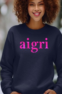 aigri kam - Sweat Col Rond Femme-ROSE