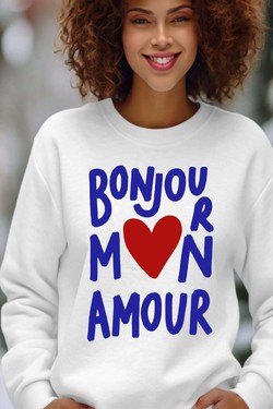 BJN mon amour - Sweat Col Rond Femme-NOIR