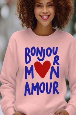 BJN mon amour - Sweat Col Rond Femme-NOIR