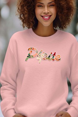 PEPITE FLORAL - Sweat Col Rond Femme-BLANC