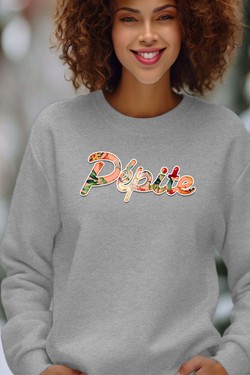 PEPITE FLORAL - Sweat Col Rond Femme-BLANC