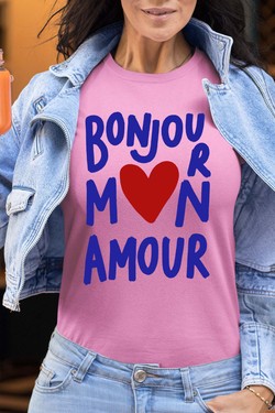 BJN mon amour - Tshirt Femme-GRIS