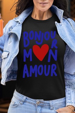 BJN mon amour - Tshirt Femme-GRIS