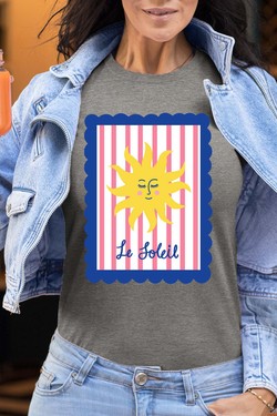 le soleil frame - Tshirt Femme-MARINE