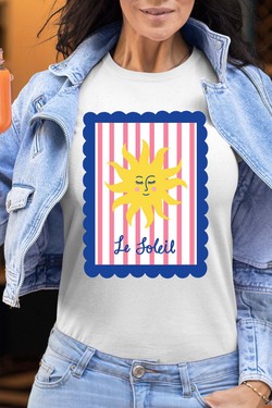 le soleil frame - Tshirt Femme-MARINE