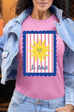 le soleil frame - Tshirt Femme-MARINE