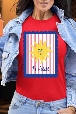 le soleil frame - Tshirt Femme-MARINE