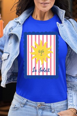 le soleil frame - Tshirt Femme-MARINE