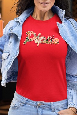 PEPITE FLORAL - Tshirt Femme-NOIR