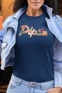 PEPITE FLORAL - Tshirt Femme-NOIR