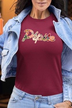 PEPITE FLORAL - Tshirt Femme-NOIR