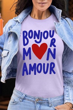 BJN mon amour - Tshirt Femme - FC-BLEU CIEL