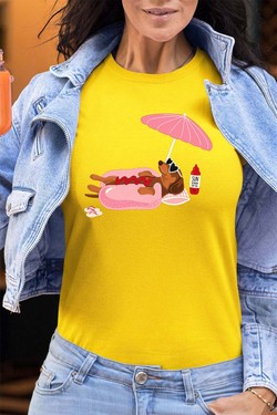 Happy weekend - Tshirt Femme - FC-BLEU CIEL