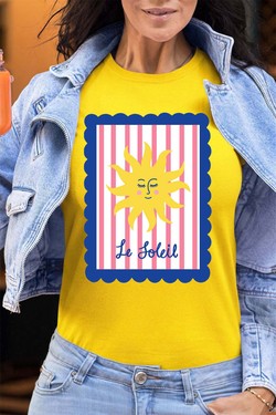 le soleil frame - Tshirt Femme - FC-JAUNE