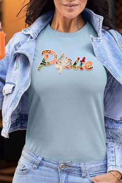 PEPITE FLORAL - Tshirt Femme - FC-VERT D EAU