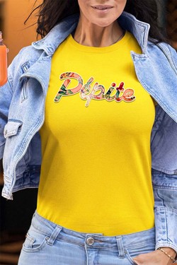 PEPITE FLORAL - Tshirt Femme - FC-VERT D EAU