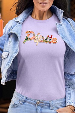PEPITE FLORAL - Tshirt Femme - FC-VERT D EAU