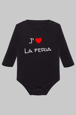 jaim la feria - Body Manche longue bébé-GRIS