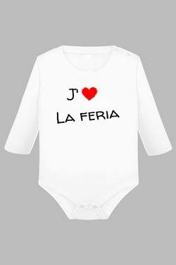 jaim la feria - Body Manche longue bébé-GRIS