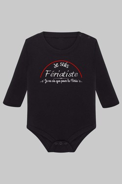 je suis feriatiste - Body Manche longue bébé-GRIS